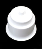 Universal 3-5/8 White Plastic Jumbo Cup Holder with Drain Hole Recessed Drop in Insert Drink Can Holder for Furniture Sofa Poker Table Car Boat Marine RV