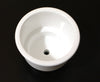 Universal 3-5/8 White Plastic Jumbo Cup Holder with Drain Hole Recessed Drop in Insert Drink Can Holder for Furniture Sofa Poker Table Car Boat Marine RV
