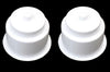 Universal 3-5/8 White Plastic Jumbo Cup Holder with Drain Hole Recessed Drop in Insert Drink Can Holder for Furniture Sofa Poker Table Car Boat Marine RV