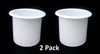 2 7/8 CUP HOLDER WHitE Cup RV Boat Furniture Sofa Cupholder Pool tables, Boats, RV's, Patios, Cars, decks, trailers or table