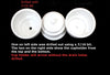 Universal 3-5/8 White Plastic Jumbo Cup Holder with Drain Hole Recessed Drop in Insert Drink Can Holder for Furniture Sofa Poker Table Car Boat Marine RV